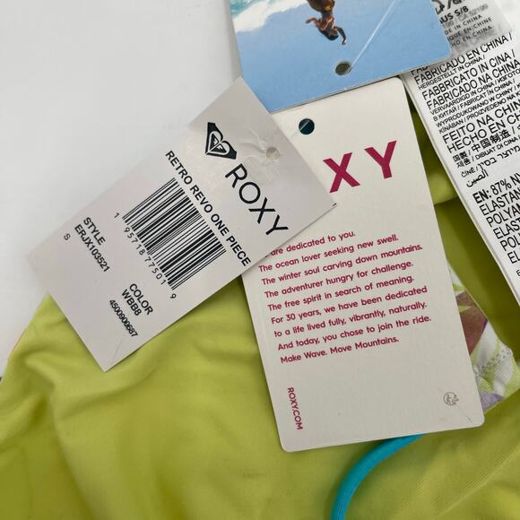 ROXY Swimsuit Size Small Retro Revo One Piece NWT Reversible Swim Beach Surf - Picture 5 of 16